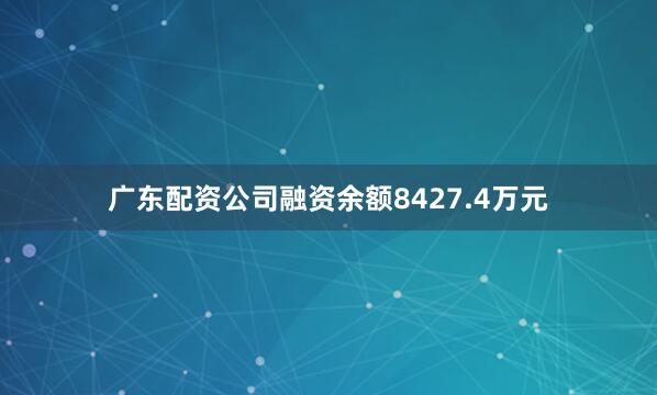 广东配资公司融资余额8427.4万元