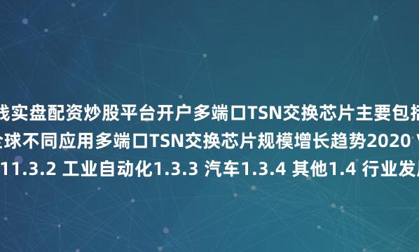 在线实盘配资炒股平台开户多端口TSN交换芯片主要包括如下几个方面1.3.1 全球不同应用多端口TSN交换芯片规模增长趋势2020 VS 2024 VS 20311.3.2 工业自动化1.3.3 汽车1.3.4 其他1.4 行业发展现状分析1.4.1 多端口TSN交换芯片行业发展总体概况1.4.2 多端口TSN交换芯片行业发展主要特点1.4.3 多端口TSN交换芯片行业发展影响因素1.4.3.1 多